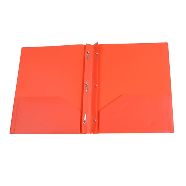 ZTTD 1Pcs Plastic Folders with Pockets and Prongs, Two Pocket Folder with Brads, 3 Prong Folders with Pockets, 2 Pocket Folders with Brads, Letter Size