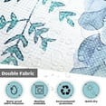 thumbnail image 3 of Blue Eucalyptus Shower Curtain Stall Nature Botanical Shower Curtain Set Small Floral Leaf Shower Curtain Farmhouse Natural Bathroom Curtain Decor Sky Blue Waterproof Waffle 36x72 inch with 6 Hooks, 3 of 5