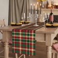 Autumn Plaid Table Runner Red Green Tartan Gingham Farmhouse Checkered ...