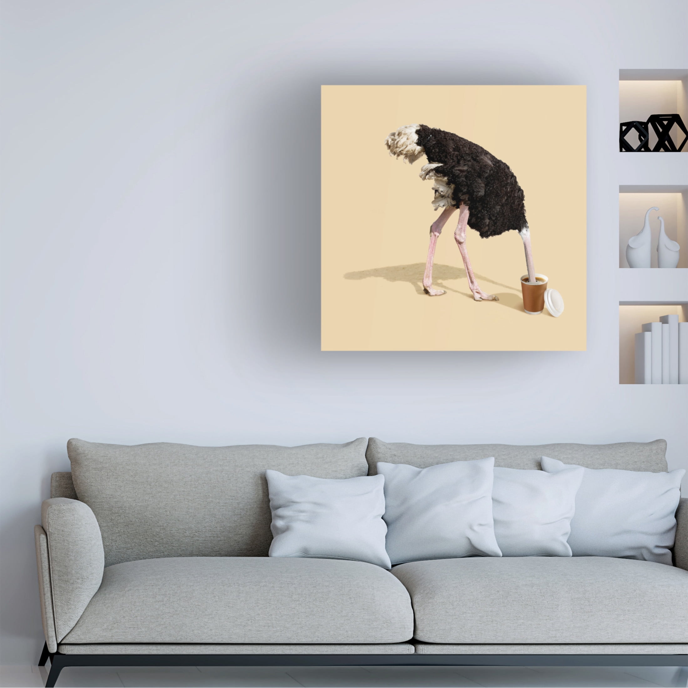 Trademark Fine Art Artem Pozdniakov Dive in Coffee Canvas Wall Art