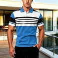 thumbnail image 2 of JAJAHO Polo Shirts For Men Color Block Striped Summer Breathable Moisture Wicking Short Sleeve Workout Golf Shirts Comfy Tops, 2 of 4