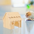 thumbnail image 5 of IBASETOY Hamster Dodging House Wooden Hiding Space 1Pcs Brown Mental Stimulation for Pet Owners, 5 of 5