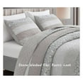 thumbnail image 4 of Robyn 3-Piece Neutral Taupe Gray White Floral Hibiscus Flower Patchwork Striped Quilt Set - Pre-Washed Cotton Coverlet - Lightweight Reversible Bedspread, King Size Hibiscus Striped Patchwork Taupe, 4 of 9