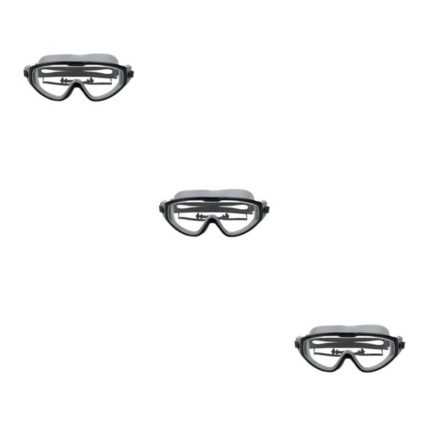 Wosthever Gafas de natación para niños con caja de almacenamiento Gafas de moda ajustables Gafas antivaho impermeables Competición Negro Negro 3Conjunto