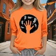 thumbnail image 3 of Ugoldhm Boys and Girls Shirts Novelty Graphic Crewneck Tops Kids Fashion 3/4 Sleeve Blouse, 3 of 6