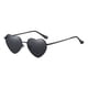 thumbnail image 1 of Gafas de sol en forma de corazón Jumpingount Marco de metal dorado y lentes Tac para protección solar, 1 of 6