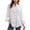 White, variant on Honeeladyy Sales Cotton Linen Blouses for Women Casual Long Sleeve V-neck Blouse Official Formal Stretch Summer Loose Fit Tops