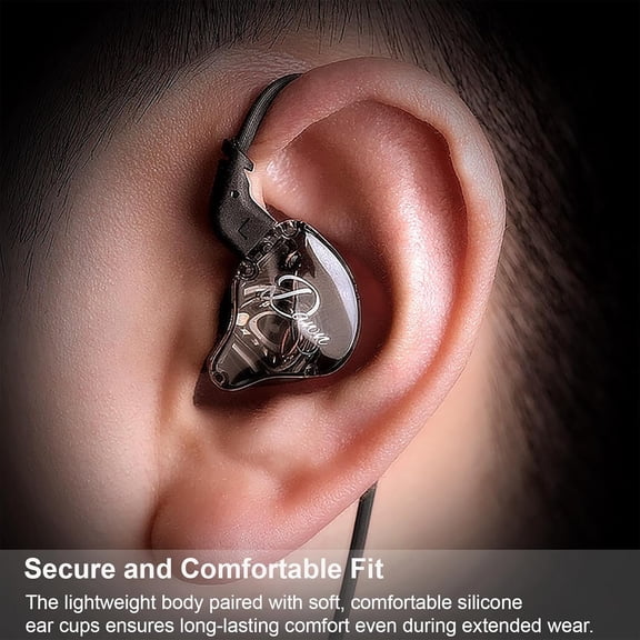 SLKOHDZ-KZ Dawn IEM Earphones for Musicians, 3.5mm In-Ear Monitor Headphones with Mic, Noise Isolating Wired Earbuds for Studio, Gaming & All-Day Wear