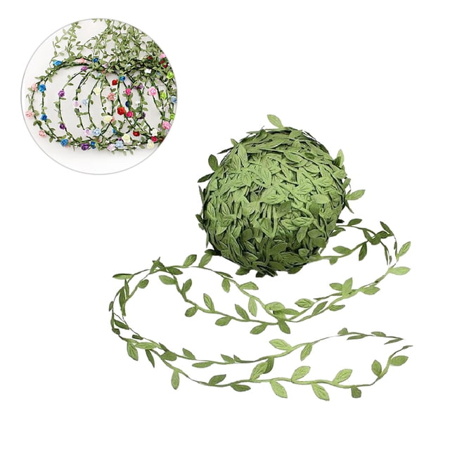 unbranded Decorativa Verde De Tela Para Bodas Y Cumpleaños Con Hojas Realistas Y Duraderas