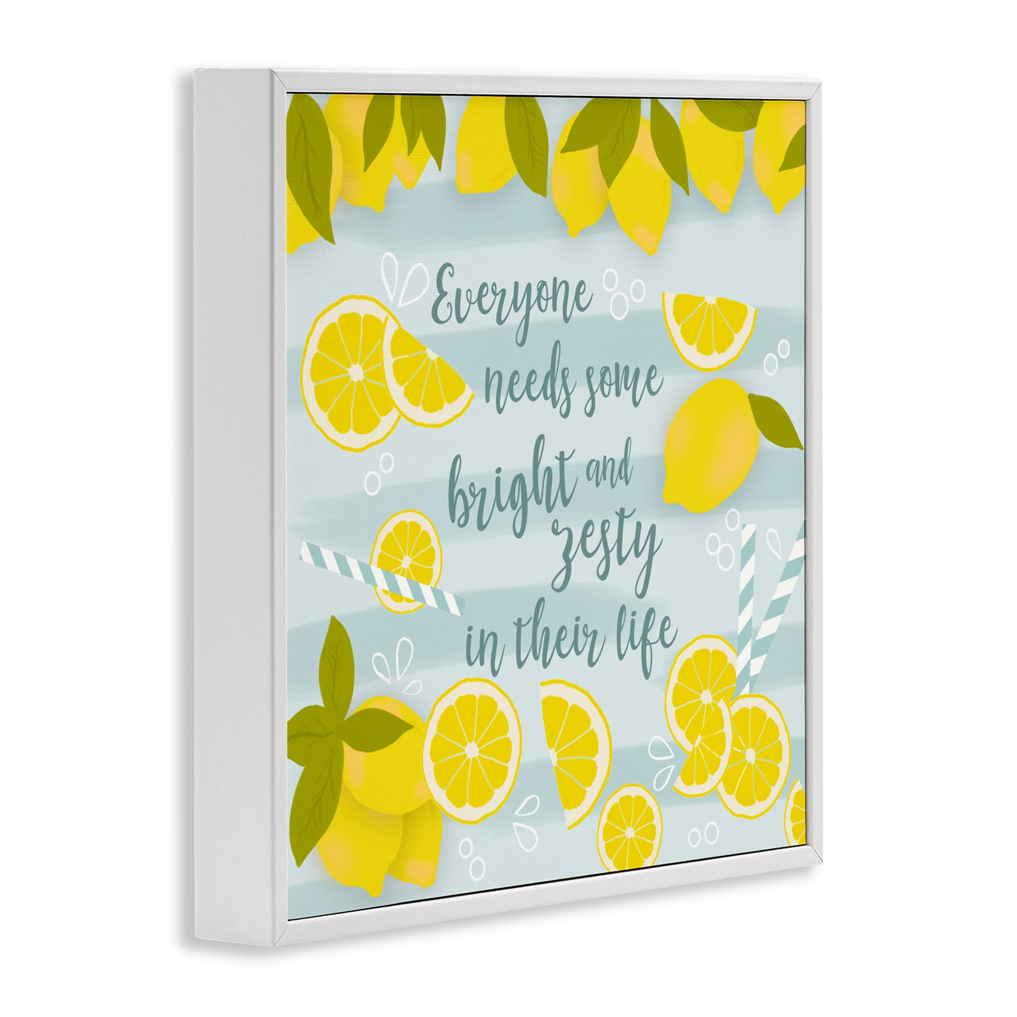 Stupell Industries Everyone Needs Bright & Zesty White Framed Giclee Art, design by Anna Quach