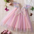 thumbnail image 2 of Zanarzt Toddler Tulle Dress Toddler Girl Tulle Dress Casual Summer Floral Fairy Sundress for Girls Outfits Birthday Wedding Party Pink,4-5 Years, 2 of 6