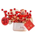 thumbnail image 4 of Ramo de frutos rojos artificiales en jarrón, centro de mesa decorativo para China Estilo A, 4 of 9