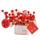 thumbnail image 4 of Juego de macetas artificiales de flores rojas para centros de mesa decorativos. Arreglo floral. Estilo A, 4 of 9