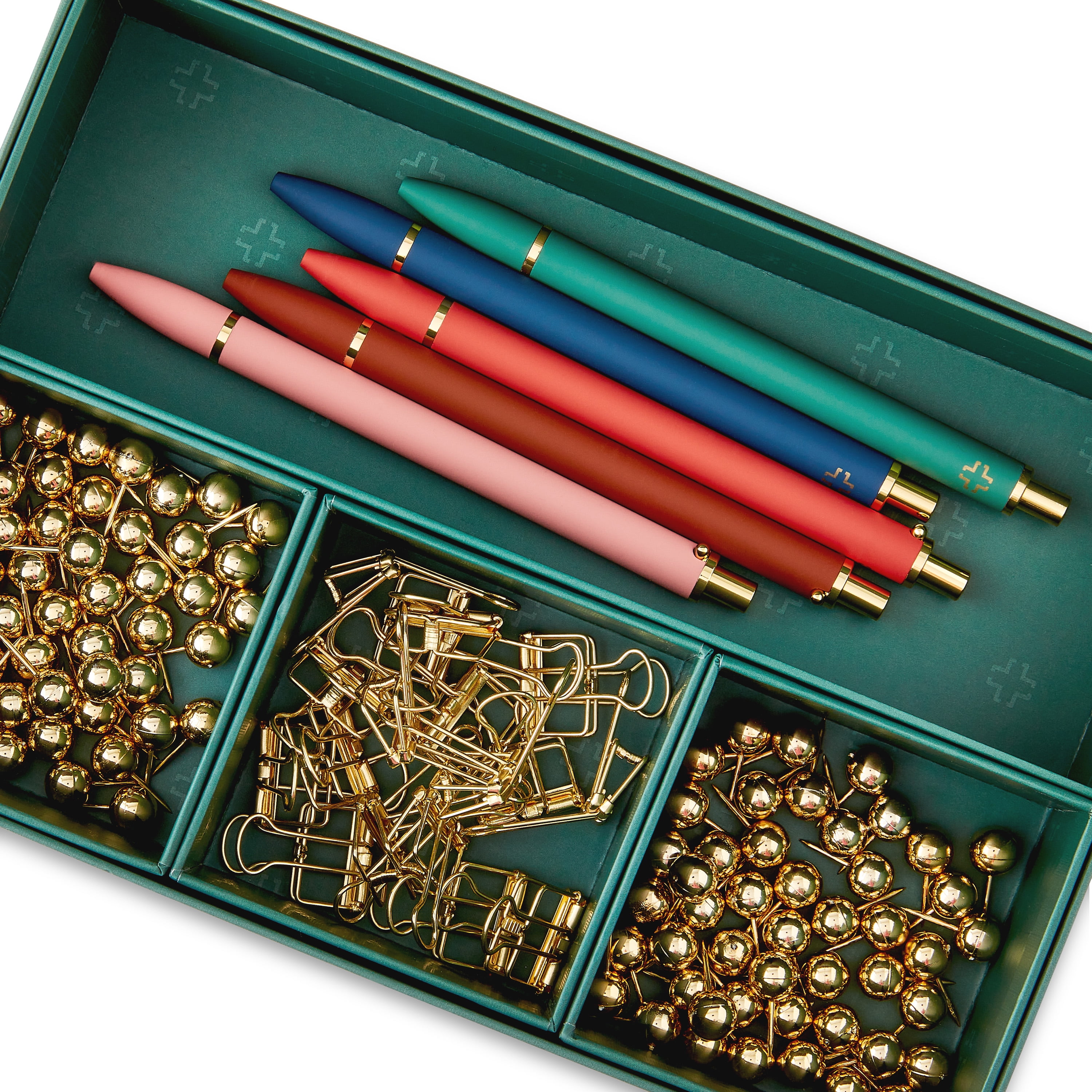 Pen+Gear Drawer Organizer Set, Green Emerald, 5-Piece