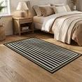 thumbnail image 2 of ODIKA Striped Vintage Symmetrical Pinstripe Wide Bands Doormat Farmhouse for Small Living Room, Playroom, Bedroom, Easy Care Kids Safe, 2 of 7