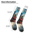 thumbnail image 2 of Pofeuu Beautiful Red Train Hot Air Balloon Print Stockings, Adult Running Hiking Socks for Youth and Adult, 2 of 6