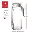 thumbnail image 2 of Bormioli Rocco Gelo Set of 2, Glass pitcher, 33.75 Oz. Carafe with Lid, for Homemade Juice, Iced Tea, Cold Brew, Dishwasher Safe Jug, Made in Italy (white), 2 of 7