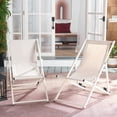 thumbnail image 2 of SAFAVIEH Breslin Outdoor Patio Sling Chair, Beige, Set of 2, 2 of 14
