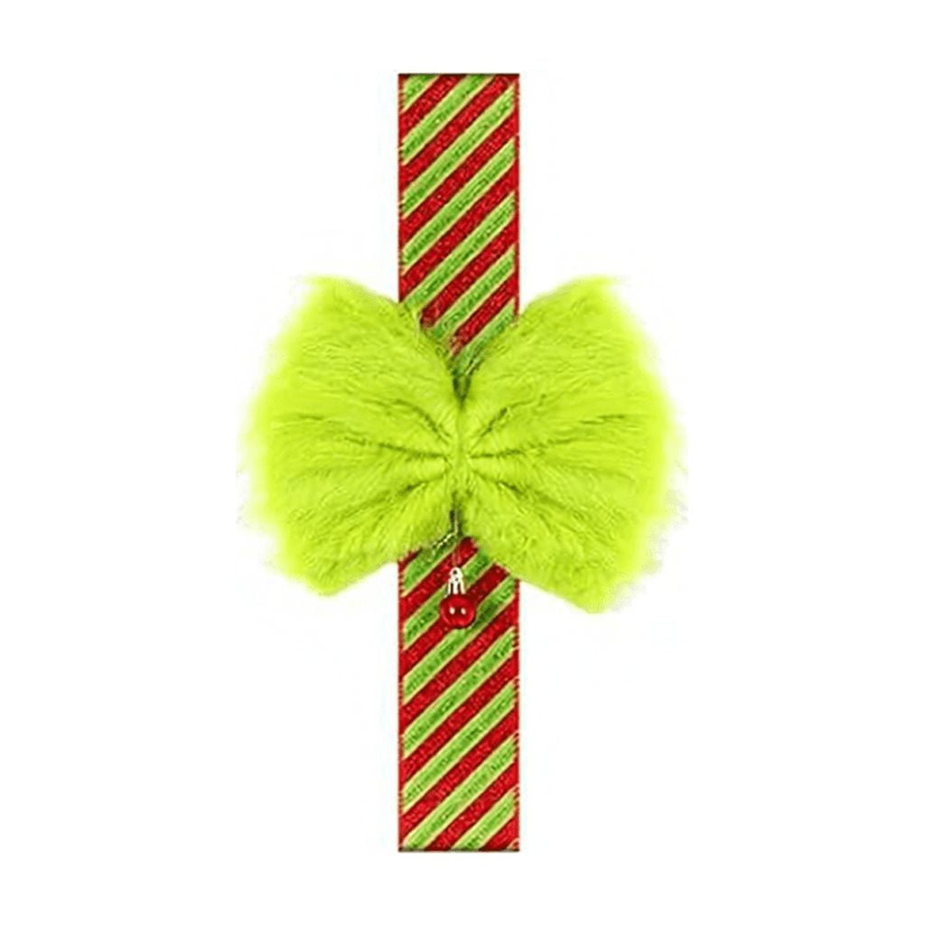6 Pcs Christmas Cabinet Ribbons Bows 8 x 79 Inches Green Red Polka Dot Door Wrapping Festive Ribbons and Bows Decoration Large Window Hanging Ribbon Bow for Furniture Room Party Supplies B