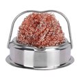 thumbnail image 2 of Solder Iron Tip Cleaner Soldering Iron Tip Cleaner Welding Nozzle Cleaner Stainless Steel Wire Balls With Base ANGGREK JA1510, 2 of 8
