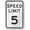 B, variant on "Speed Limit 5 MPH" Sign | 12" x 16" 3M High Intensity Grade Reflective Aluminum