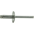 thumbnail image 3 of Fastenere Large Flange Pop Rivets - 1/8" x 3/16" (50 Pack) Heavy Duty, Stainless Steel Blind Rivets, Open End 4-3 Grip Range .126" - .187", Corrosion Resistant, High Tensile & Shear Strength, 3 of 4