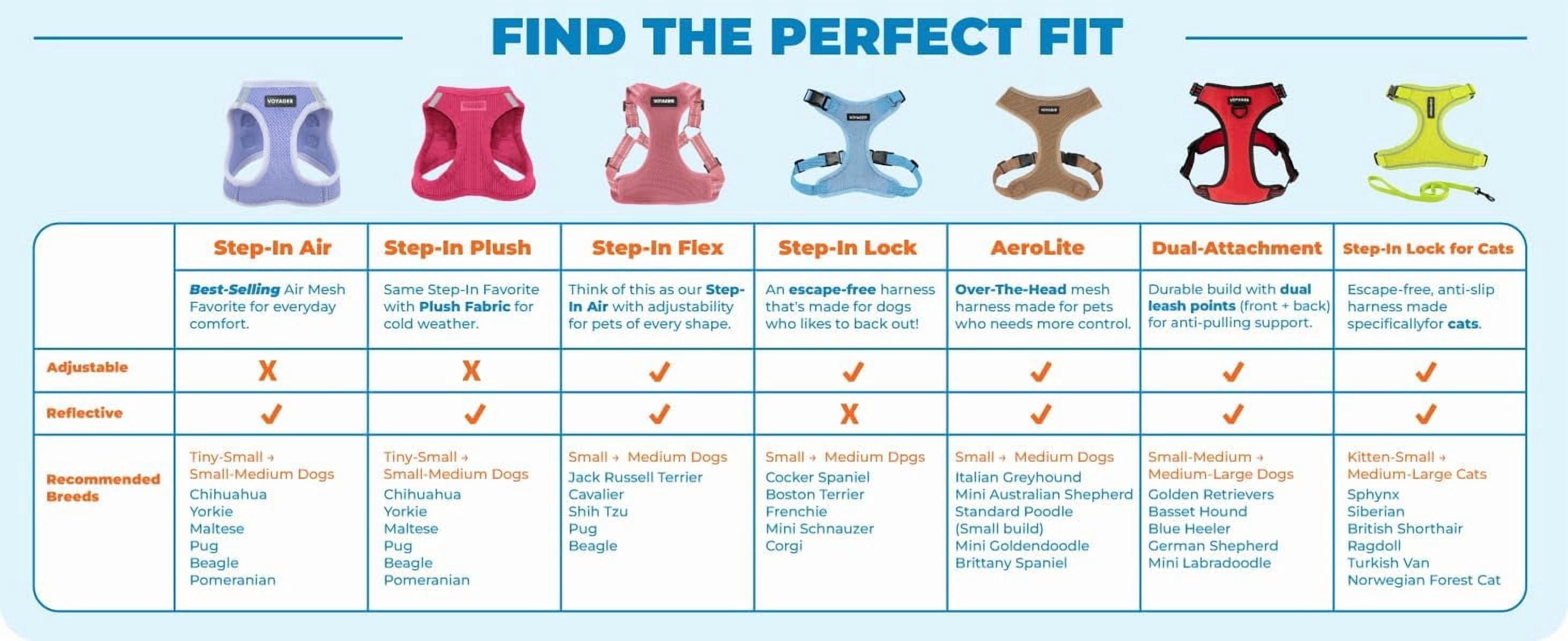 Voyager Dog Harness Dual Leash Attachment No-Pull Control Adjustable Soft but Strong Pet Harness for Medium and Large Dogs with 3M Reflective Technology - Fuchsia, L (Chest: 25 - 30")