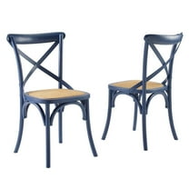 Modway Gear Dining Side Chair Set of 2 in Midnight Blue