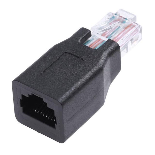 Conector RJ45 macho a hembra CAT6 Reemplazo del adaptador de extensión de red Ethernet Lan para enrutadores / concentradores / conexiones de red RJ45 Inevent PJ7791-01