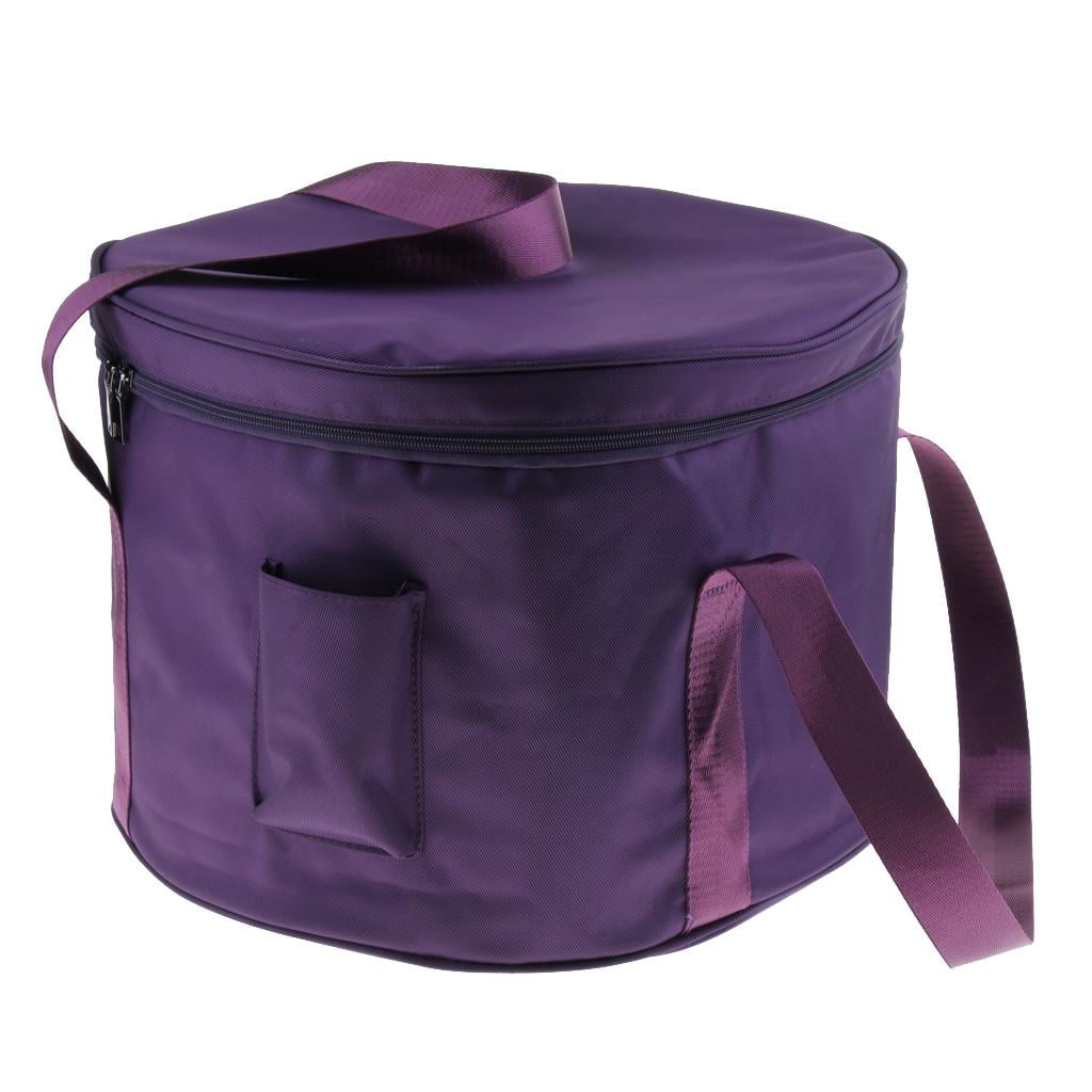 CVNC 2PCS Purple Color Heavy Duty Canvas Padded Carrying Case Travelling Bag For 8-14 Inch Crystal Singing Bowl 