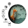 thumbnail image 4 of Xecao Paper Fox Crow Fantasy for Tire Covers,Wheel Tire Cover Waterproof, Dust-Proof, And Universally Fitting for Cars,Trailers, SUVs-14 inch, 4 of 6