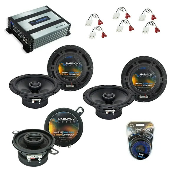 Harmony Jeep Grand Cherokee 96-98 HA-65 6.5" 300W Speakers, 3.5" 90W & 800W Amp