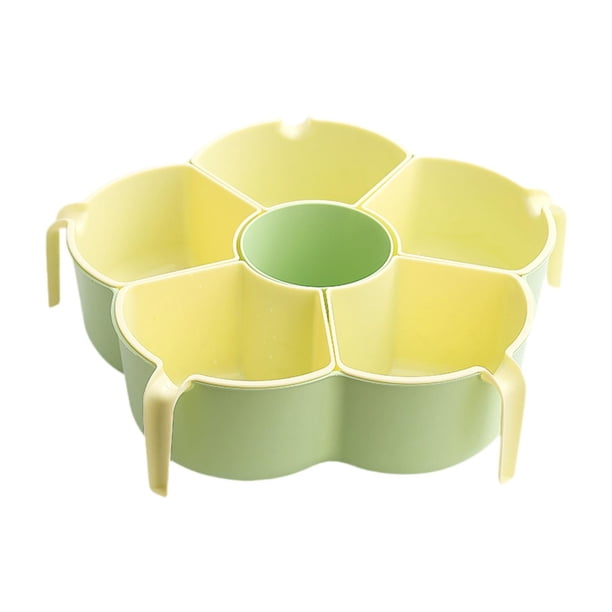 Bandeja Para Servir Dividida Con Rotación De 360 degree Y Bandeja Para Verduras Para Fiestas De Barbacoa En Bodas, Color Verde