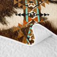 thumbnail image 5 of Erosebridal Hippie Cow Print Quilt Full, Mid Century Aztec Full Bedspread Sets, 3 Pieces, 5 of 7