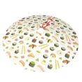 thumbnail image 2 of Kll 30" Christmas Tree Skirt Sushi And Rolls Xmas Tree Skirts Mat For New Year Xmas Holiday Party Indoor Outdoor Home Decoration, 2 of 9