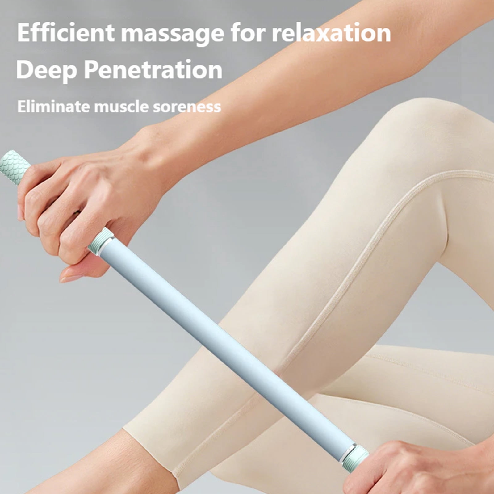 Long Stretching Massage Rod Fitness Roller Deeply Tissue Massage Roller for Back Stretching Leg Muscle Recovery