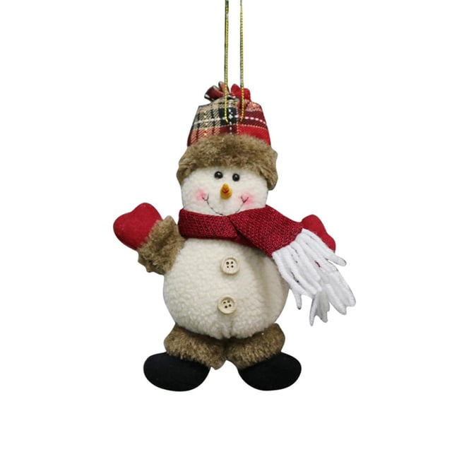 Navidad De Peluche Adornos Santa Muñeco De Nieve Elk Árbol De Navidad Adornos Colgantes Decoración De Navidad Sweethay HA040445-02