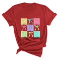 thumbnail image 1 of Plebaso T-Shirts de Pâques pour Femmes Manches Courtes Imprimés Graphiques Hauts Été Décontractés Amples, 1 of 6