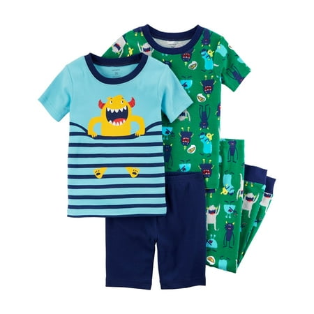 Carter's Baby Boys' 4-Piece Snug Fit Cotton PJs, 12 Months