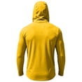 thumbnail image 6 of OIOLOYJM Sun Shirts for Men Uv Fishing Hoodie with Mask Long Sleeve Rash Guard Pocket T Shirts Lightweight Fashion Outfits Yellow XL, 6 of 7