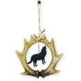 thumbnail image 2 of WOLF in Antlers Woodland Christmas Ornament, by DeLeon, 2 of 2