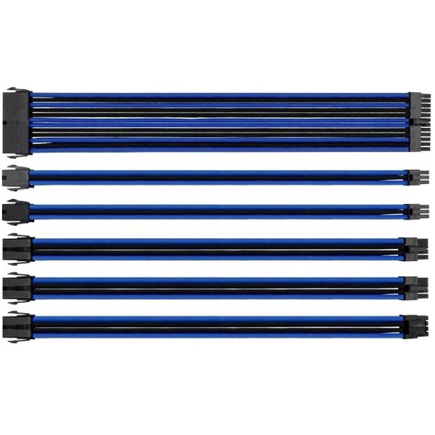 Thermaltake Sleeve Extension Power Supply Cable Kit, Blue Black AC035