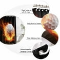thumbnail image 3 of Golf Ball Bathroom Shower Curtains with 12 Hooks Polyester Waterproof Shower Curtain for Stalls and Bathtubs Sport Modern Glowing Burning Classic Art Decorative Bathroom Privacy Curtain 72x72 Inches, 3 of 9