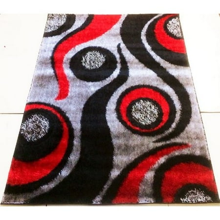 Bekmez International Inc Gloria Gray Black Area Rug