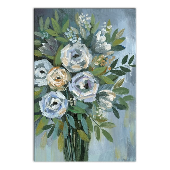 Creative Products Blue Floral Bouquet 24x36 Canvas Wall Art