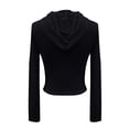 thumbnail image 6 of Women's Zip Up Hooded Cardigan Long Sleeve Drop Shoulder Knit Sweater Hoodies Outerwear, 6 of 6