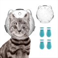 thumbnail image 2 of Bozal para Gatos para Acicalamiento, Casco con Bozal Transpirable para Gatos con 4 Zapatos de Silicona, Casco de Astronauta para Gatos, Casco Antimordeduras para Gatos S, 2 of 7