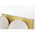 thumbnail image 3 of Living District Jaylin 2-Light Iron & Glass Bath Sconce in Brass/Frosted White, 3 of 6