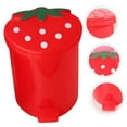 thumbnail image 5 of Red Strawberry Trash Can, Trash Can Large Capacity Good Weight Capacity Exquisite Shape Convenient High Durability Decorative Plastic Strawberry Style Waste Basket Garbage Container Home, a Trash Can, 5 of 7