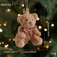 thumbnail image 3 of Yannianjz under $5 2Pcs Teddy Bear Ornament, Plush Teddy Bear Ornament,Christmas Car Hanging Decor,Soft Brown Teddy Doll,Christmas Tree Ornament,Cute Bear Decor,Holiday Gift Ideas, 3 of 5